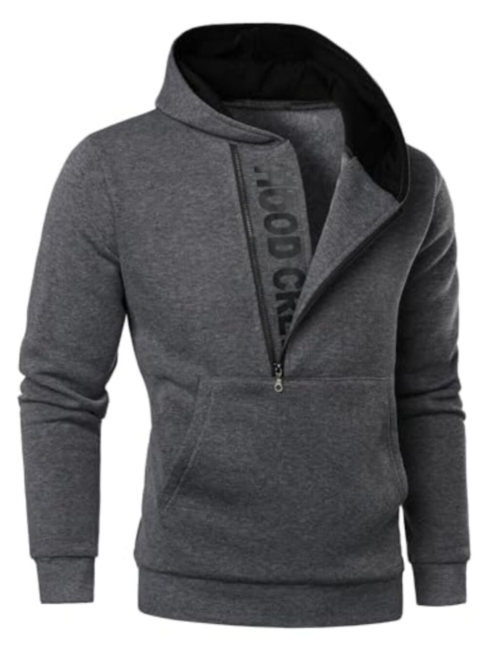 Men's Half Zip Pullover Hoodie Print Hooded Sweatshirt with Pocket